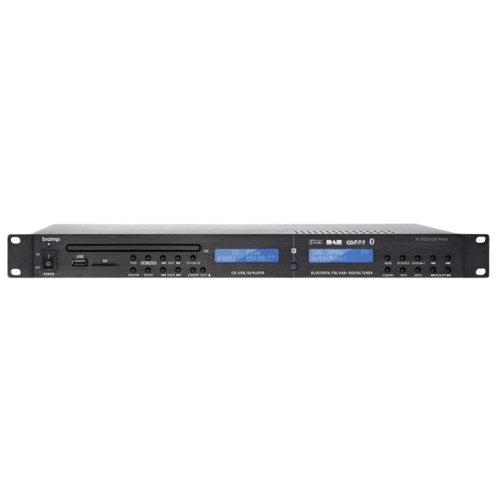 Biamp PCR3000RMKIII Audio Player Multi-Source CD DAB+ Bluetooth - deliver versatile music playback and reliable performance Biamp PCR3000RMKIII Audio Player Multi-Source CD DAB+ Bluetooth - deliver versatile music playback and reliable performance