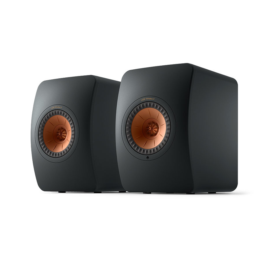 KEF LS50W II Wireless Speakers, Carbon Black KEF LS50W II Wireless Speakers, Carbon Black