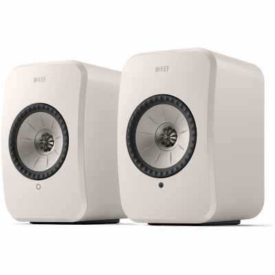 KEF LSXII LT Compact Wireless HiFi Speakers with High-Resolution Audio - Stone White KEF LSXII LT Compact Wireless HiFi Speakers with High-Resolution Audio - Stone White