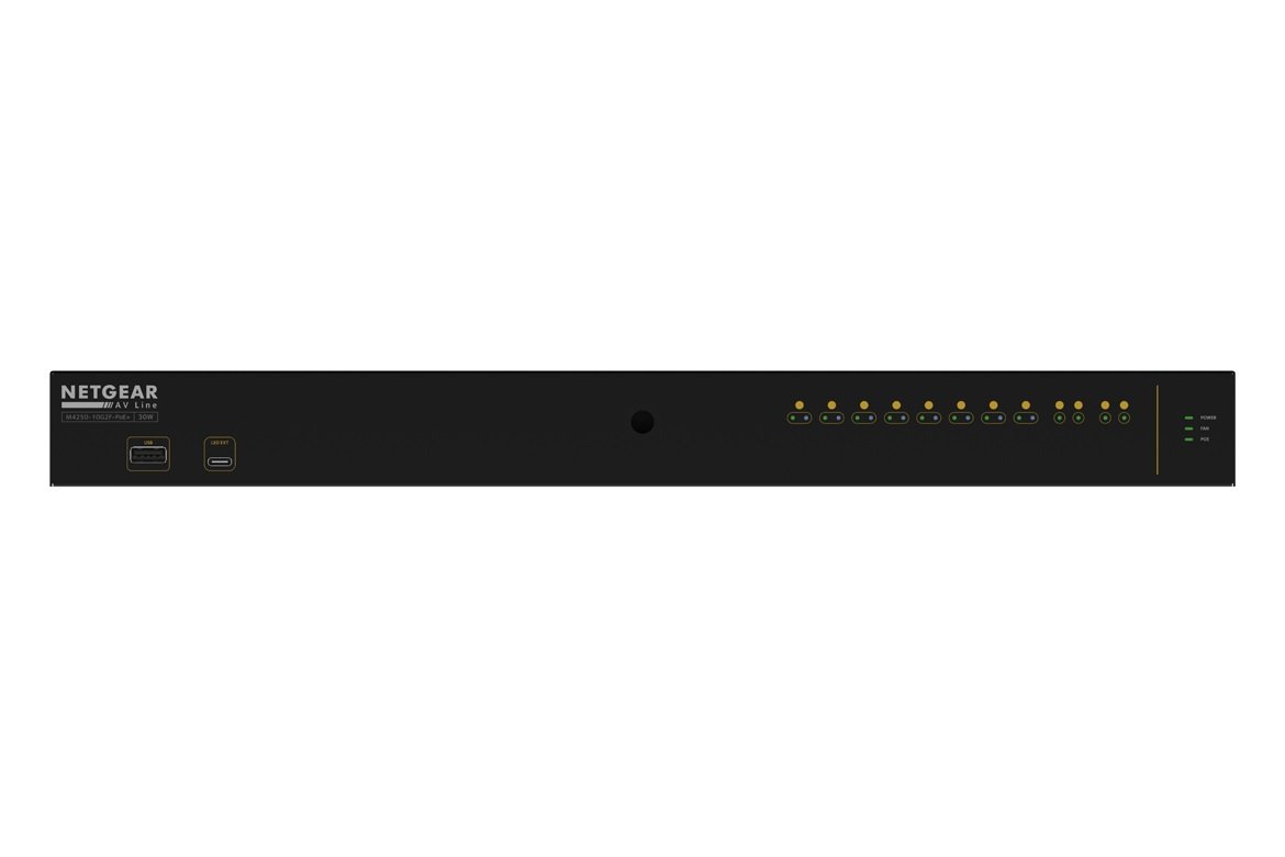 Netgear M4250-10G2F-PoE+ AV Managed Switch (GSM4212P) Netgear M4250-10G2F-PoE+ AV Managed Switch (GSM4212P)