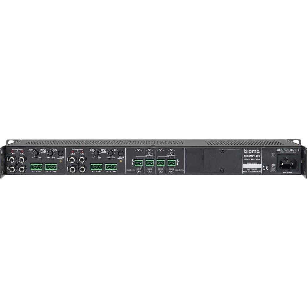Biamp REVAMP4100 class D Amplifier 4 Channel - professional audio amplification solution Biamp REVAMP4100 class D Amplifier 4 Channel - professional audio amplification solution