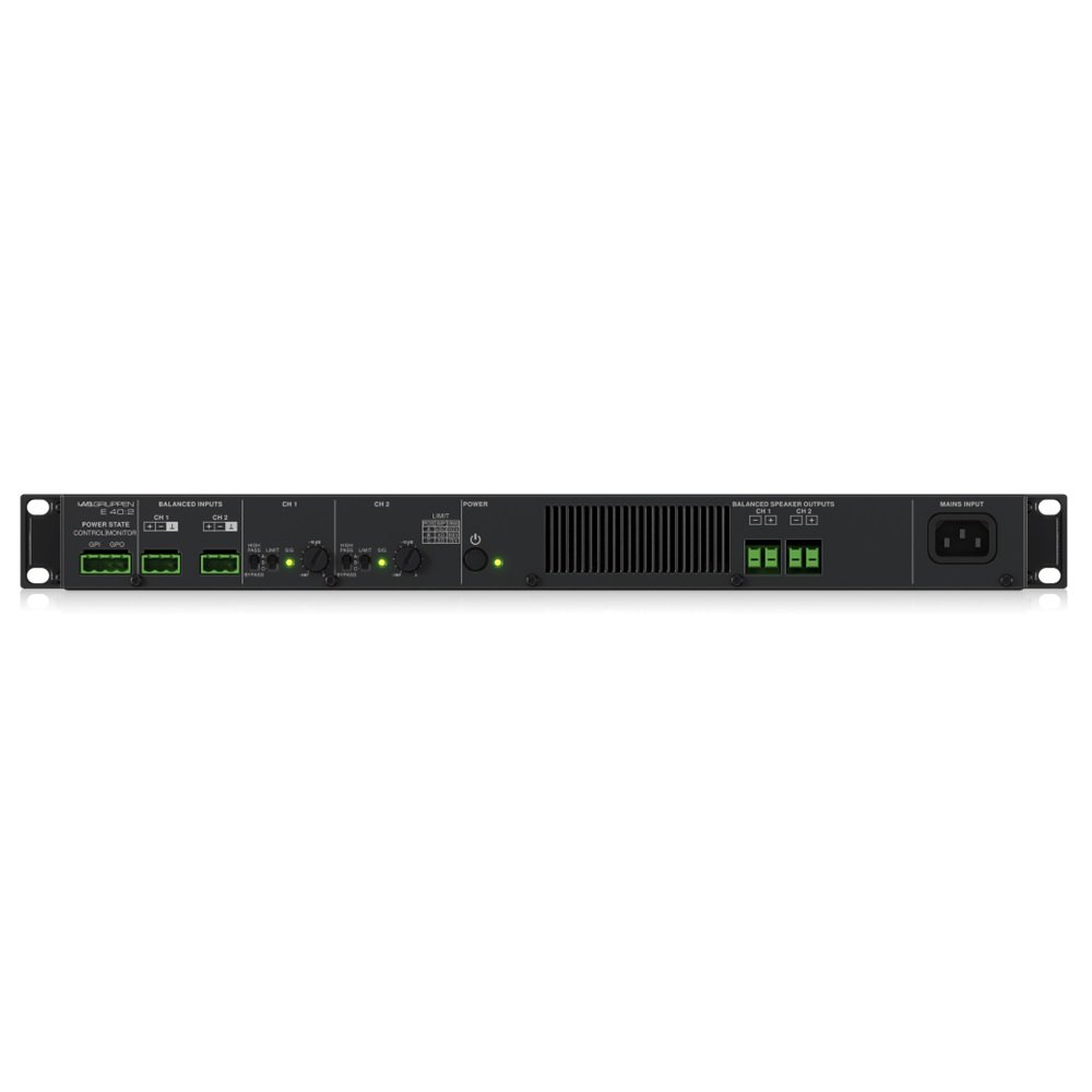 Lab Gruppen E 40:2 4000W Amplifier - energy efficiency, dependable operation, and outstanding sound quality Lab Gruppen E 40:2 4000W Amplifier - energy efficiency, dependable operation, and outstanding sound quality