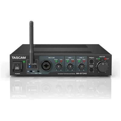 Tascam MA-BT240 Bluetooth Mixing Amplifier - integrated audio mixing and powerful Class-D amplification