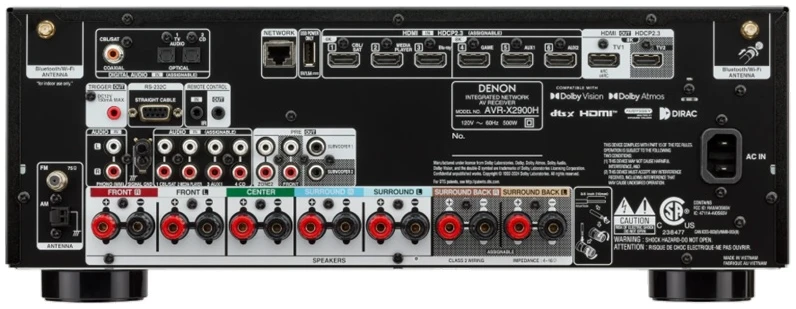 Denon AVR-X2900H 7.2 Channel 8K AV Receiver - smart home integration into one elegant solution Denon AVR-X2900H 7.2 Channel 8K AV Receiver - smart home integration into one elegant solution